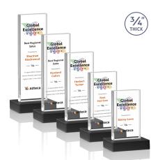 Holmes Full Color Black  Rectangle Crystal Award - Crystal Awards