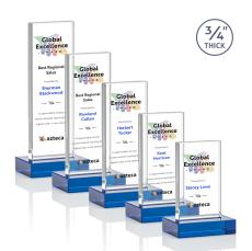Holmes Full Color Blue  Rectangle Crystal Award - Crystal Awards