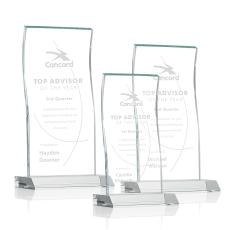 Edmonton Clear Rectangle Crystal Award - Crystal Awards