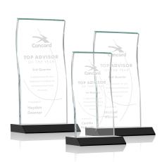 Edmonton Black Rectangle Crystal Award - Crystal Awards