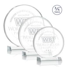 Blackpool Clear Circle Crystal Award - Crystal Awards