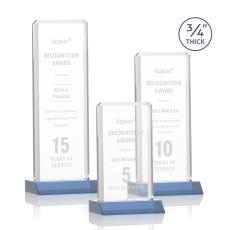 Southport Sky Blue Rectangle Crystal Award - Crystal Awards