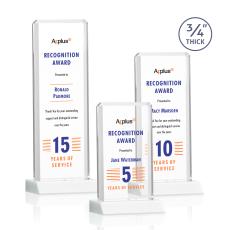 Southport Full Color White Rectangle Crystal Award - Full Color Awards