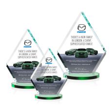 Canton Full Color Green  Crystal Award - Full Color Awards