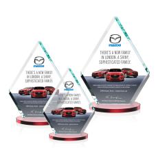 Canton Full Color Red  Crystal Award - Full Color Awards