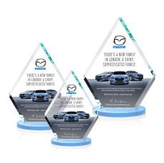 Canton Full Color Sky Blue Crystal Award - Full Color Awards