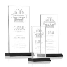 Bolton Black  Rectangle Crystal Award - Corporate Awards