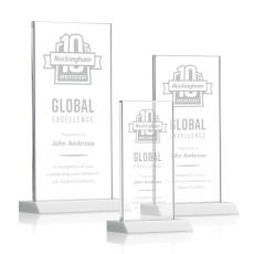 Bolton White Rectangle Crystal Award - Corporate Awards