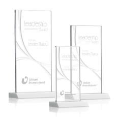Keane Liquid White  Rectangle Crystal Award - Corporate Awards