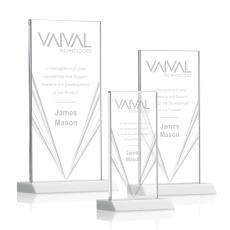 Seaford Liquid White Rectangle Crystal Award - Corporate Awards