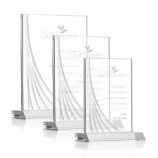 Leighton Liquid Clear Rectangle Crystal Award - Corporate Awards