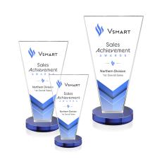 Burney Full Color Blue Crystal Award - Full Color Awards