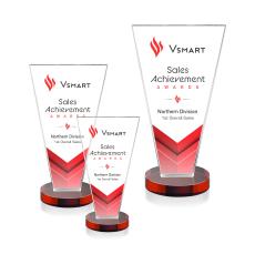 Burney Full Color Red Crystal Award - Full Color Awards