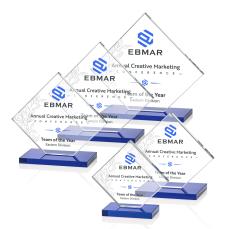 Wellington Full Color Blue Crystal Award - Full Color Awards