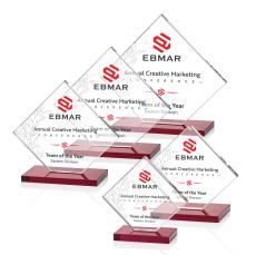 Wellington Full Color Red  Crystal Award - Full Color Awards