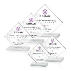 Wellington Full Color White  Crystal Award - Full Color Awards