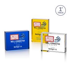 Abbott Full Color Desktop Rectangle Crystal Award - Corporate Recognition Gifts