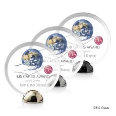 Discus Hemisphere Full Color Circle Acrylic Award - Full Color Awards