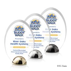 Janus Hemisphere Full Color Circle Acrylic Award - Full Color Awards