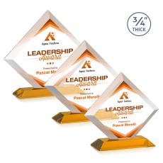 Belaire Full Color Amber Crystal Award - Full Color Awards