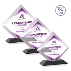 Belaire Full Color Black Crystal Award - Full Color Awards