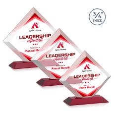 Belaire Full Color Red Crystal Award - Full Color Awards