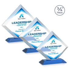 Belaire Full Color Sky Blue Crystal Award - Full Color Awards