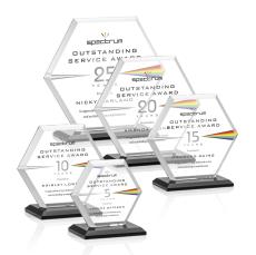 Barnett Full Color Black Crystal Award - Full Color Awards