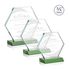 Pickering Green Crystal Award - Colored Crystal