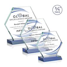 Pickering Full Color Blue Crystal Award - Corporate Awards