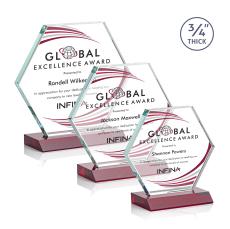Pickering Full Color Red Crystal Award - Corporate Awards