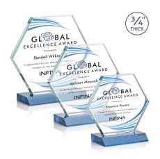 Pickering Full Color Sky Blue Crystal Award - Corporate Awards