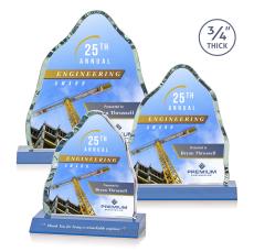 Dunwich Full Color Sky Blue Crystal Award - Crystal Awards