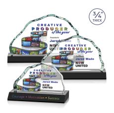 Highbridge Full Color Black Crystal Award - Crystal Awards