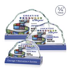 Highbridge Full Color Blue Crystal Award - Crystal Awards