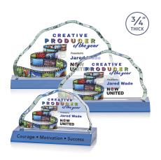 Highbridge Full Color Sky Blue Crystal Award - Crystal Awards