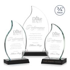 Croydon Black Flame Crystal Award - Crystal Awards