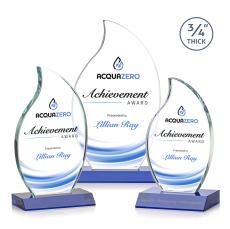 Croydon Full Color Blue Flame Crystal Award - Full Color Awards