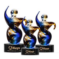 Genesis Black People Glass Award - Modern Awards