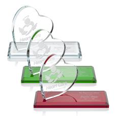 Northam Heart Deep Etch Abstract / Misc Bamboo Award - Crystal Awards