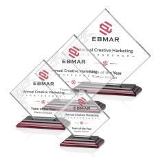 Wellington Full Color Rosewood Crystal Award - Crystal Awards