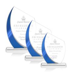 Wadebridge Blue Peak Crystal Award - Glass Awards