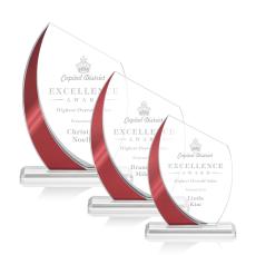 Wadebridge Red Peak Crystal Award - Glass Awards