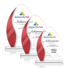 Sherborne Full Color  Red Arch & Crescent Crystal Award - Crystal Awards