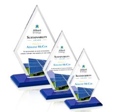 Tuscany Full Color Blue Crystal Award - Crystal Awards