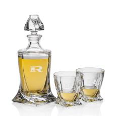 Oasis Decanter Set - Etched Barware