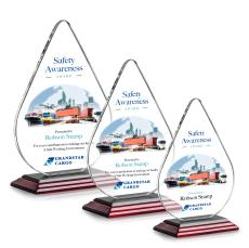 Glenhazel Full Color Rosewood Crystal Award - Modern Awards