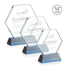 Pickering Sky Blue on Newhaven Crystal Award - Crystal Awards