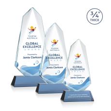 Sheridan Full Color Sky Blue on Newhaven Abstract / Misc Crystal Award - Corporate Awards