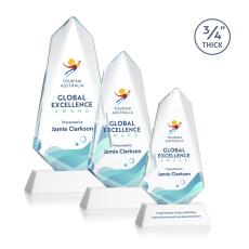 Sheridan Full Color White on Newhaven Abstract / Misc Crystal Award - Crystal Awards
